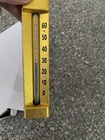forme de v plaquée d'or de thermomètre de 50mm de corps en aluminium bimétallique 100mm en verre de mesure