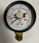 exactitude de l'indicateur de pression standard de 2,48&quot; de 63mm Class1.6 avec l'indicateur rouge réglable