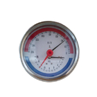 Manomètre thermo 0-6bar de 1/2 BSP indicateur de pression de la température de 1/4&quot; de 100MM