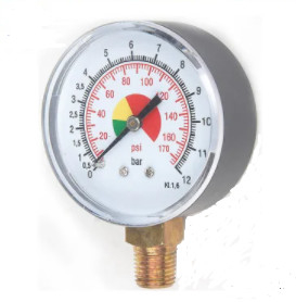 Le manomètre 1/4 TNP d'indicateur de pression de pneu d'air de camion de 0 à 160 livres par pouce carré a coloré le cadran