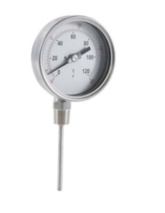 Thermomètre bimétallique industriel de fenêtre de polycarbonate faisant cuire 5" 125mm